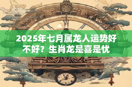 2025年七月属龙人运势好不好？生肖龙是喜是忧
