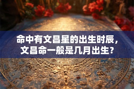 命中有文昌星的出生时辰，文昌命一般是几月出生？