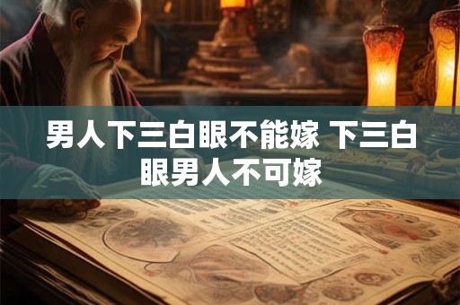 男人下三白眼不能嫁 下三白眼男人不可嫁