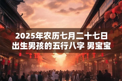 2025年农历七月二十七日出生男孩的五行八字 男宝宝阳光大气的名字