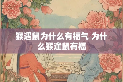 猴遇鼠为什么有福气 为什么猴逢鼠有福 猴遇鼠为什么有福气 为什么猴逢鼠有福