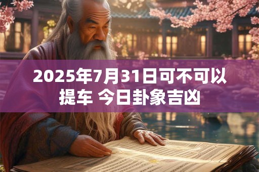 2025年7月31日可不可以提车 今日卦象吉凶