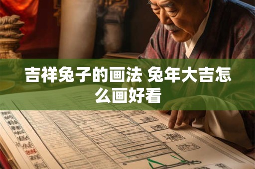 吉祥兔子的画法 兔年大吉怎么画好看