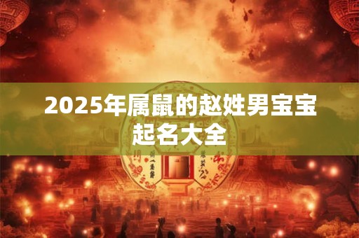 2025年属鼠的赵姓男宝宝起名大全