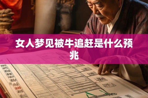 女人梦见被牛追赶是什么预兆
