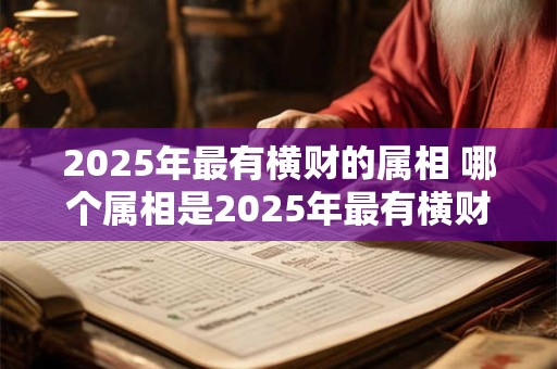 2025年最有横财的属相 哪个属相是2025年最有横财的