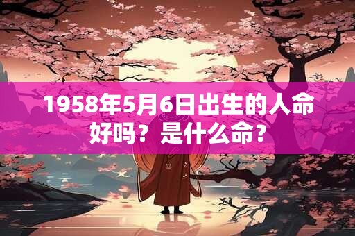 1958年5月6日出生的人命好吗？是什么命？
