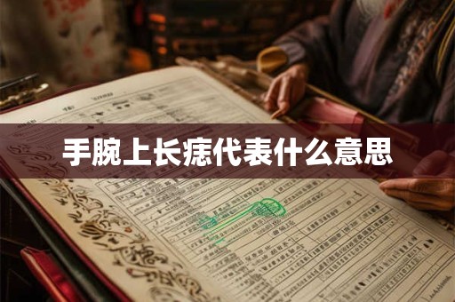 手腕上长痣代表什么意思