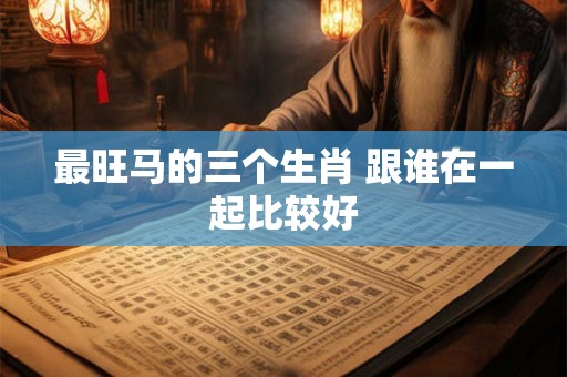 最旺马的三个生肖 跟谁在一起比较好