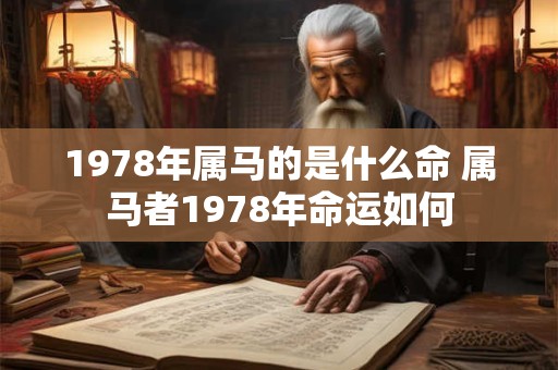 1978年属马的是什么命 属马者1978年命运如何 1978年属马的是什么命 属马者1978年命运如何