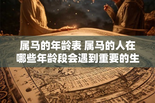属马的年龄表 属马的人在哪些年龄段会遇到重要的生活转折点