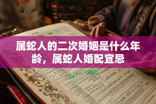 属蛇人的二次婚姻是什么年龄，属蛇人婚配宜忌