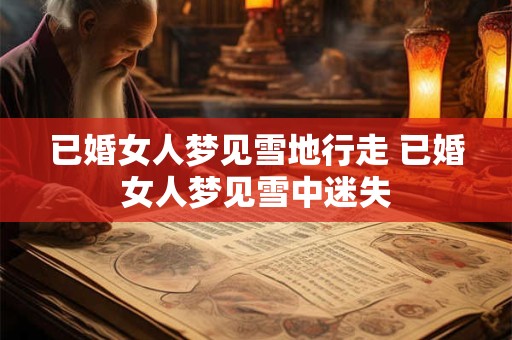 已婚女人梦见雪地行走 已婚女人梦见雪中迷失