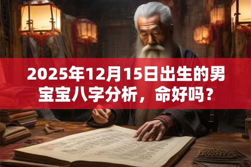2025年12月15日出生的男宝宝八字分析，命好吗？