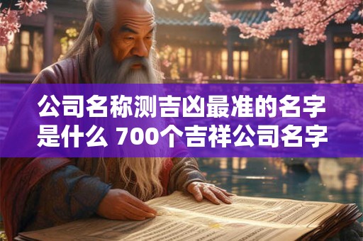公司名称测吉凶最准的名字是什么 700个吉祥公司名字