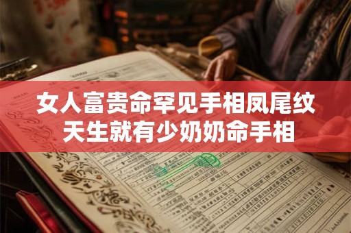女人富贵命罕见手相凤尾纹 天生就有少奶奶命手相 女人富贵命罕见手相凤尾纹 天生就有少奶奶命手相