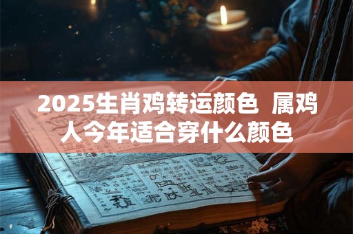 2025生肖鸡转运颜色  属鸡人今年适合穿什么颜色