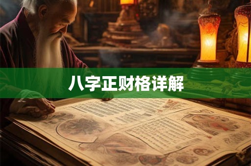 八字正财格详解 八字正财格详解