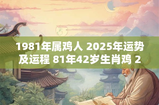 1981年属鸡人 2025年运势及运程 81年42岁生肖鸡 2025年每月运势