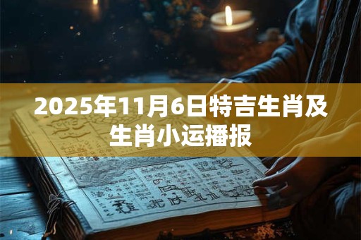 2025年11月6日特吉生肖及生肖小运播报