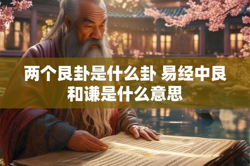 两个艮卦是什么卦 易经中艮和谦是什么意思