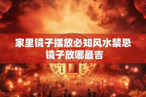 家里镜子摆放必知风水禁忌 镜子放哪最吉