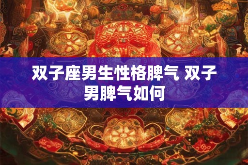 双子座男生性格脾气 双子男脾气如何