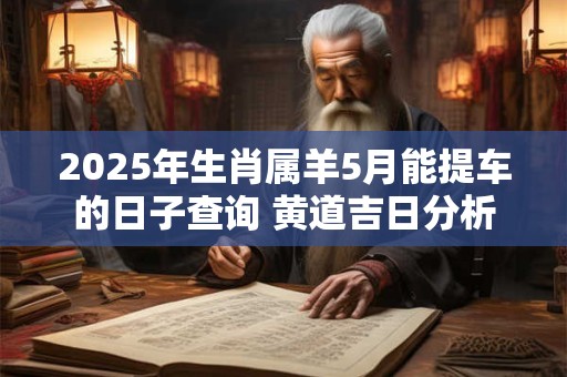 2025年生肖属羊5月能提车的日子查询 黄道吉日分析