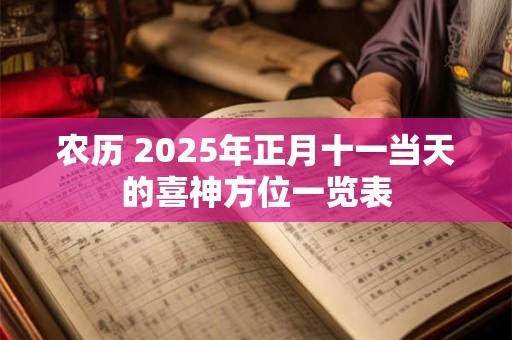 农历 2025年正月十一当天的喜神方位一览表