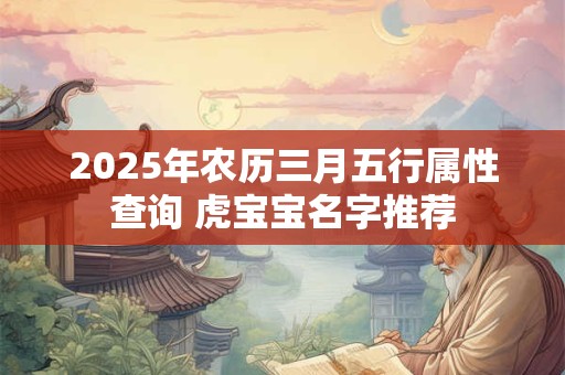 2025年农历三月五行属性查询 虎宝宝名字推荐