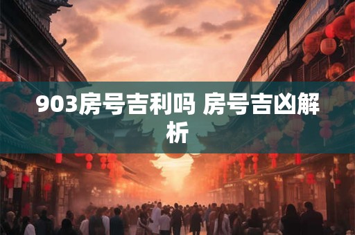 903房号吉利吗 房号吉凶解析