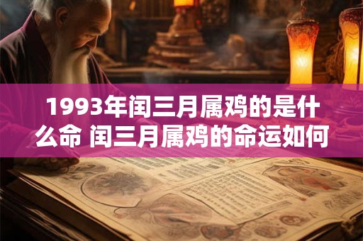 1993年闰三月属鸡的是什么命 闰三月属鸡的命运如何