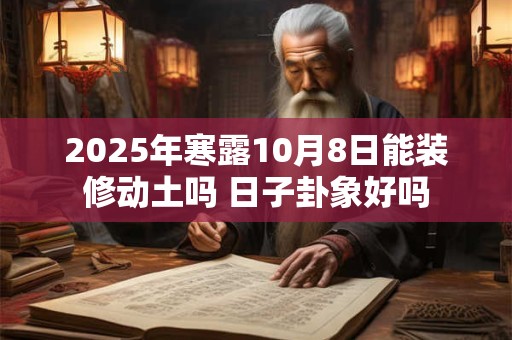 2025年寒露10月8日能装修动土吗 日子卦象好吗