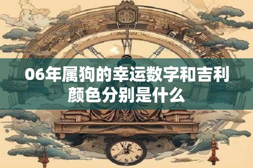 06年属狗的幸运数字和吉利颜色分别是什么
