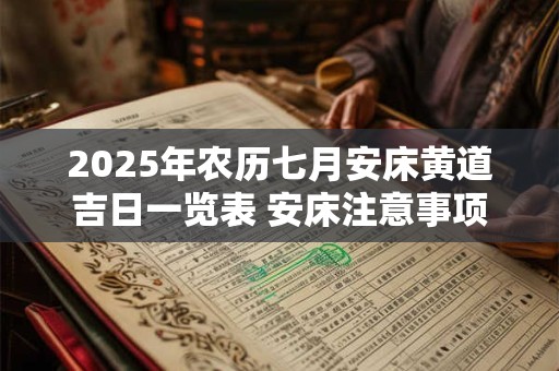 2025年农历七月安床黄道吉日一览表 安床注意事项