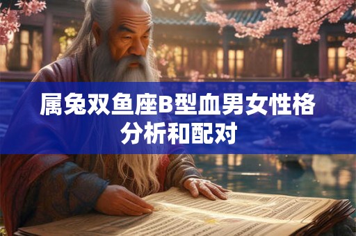 属兔双鱼座B型血男女性格分析和配对