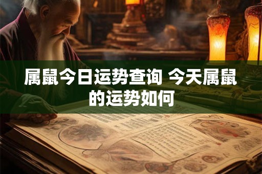 属鼠今日运势查询 今天属鼠的运势如何 属鼠今日运势查询 今天属鼠的运势如何