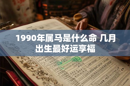 1990年属马是什么命 几月出生最好运享福