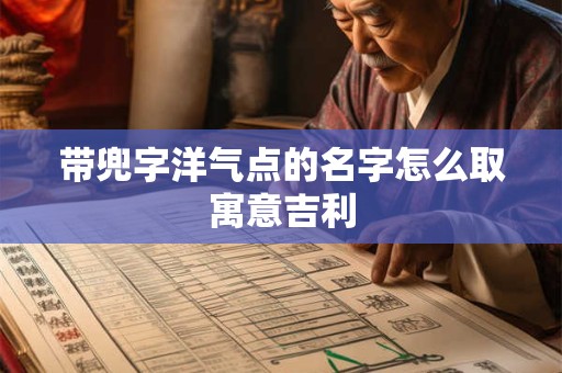带兜字洋气点的名字怎么取寓意吉利