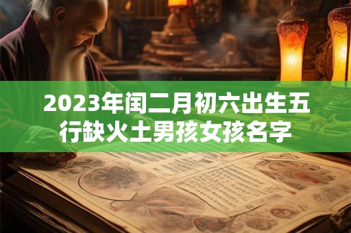 2023年闰二月初六出生五行缺火土男孩女孩名字