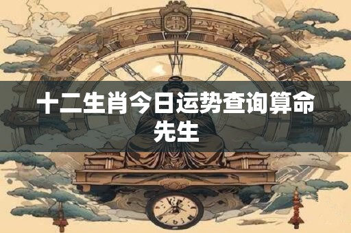 十二生肖今日运势查询算命先生 十二生肖今日运势查询算命先生