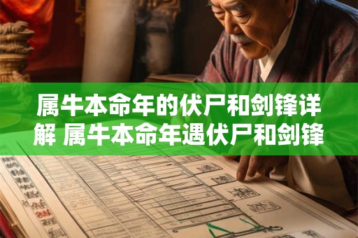 属牛本命年的伏尸和剑锋详解 属牛本命年遇伏尸和剑锋犯太岁吗