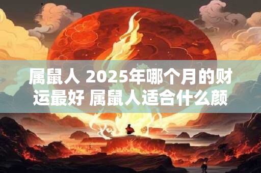属鼠人 2025年哪个月的财运最好 属鼠人适合什么颜色 2025