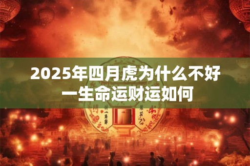 2025年四月虎为什么不好 一生命运财运如何