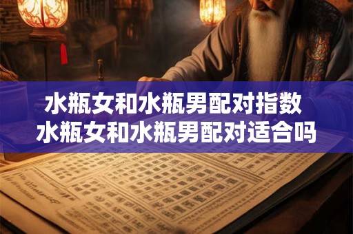 水瓶女和水瓶男配对指数 水瓶女和水瓶男配对适合吗