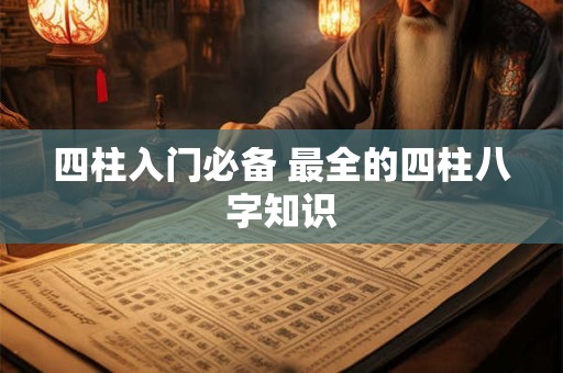 四柱入门必备 最全的四柱八字知识