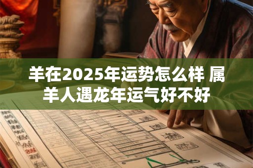羊在2025年运势怎么样 属羊人遇龙年运气好不好