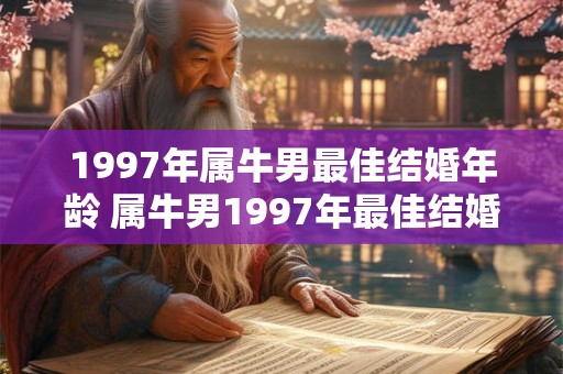 1997年属牛男最佳结婚年龄 属牛男1997年最佳结婚年龄