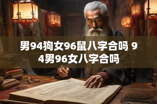 男94狗女96鼠八字合吗 94男96女八字合吗