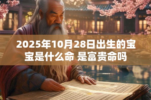 2025年10月28日出生的宝宝是什么命 是富贵命吗 2025年10月28日出生的宝宝是什么命 是富贵命吗